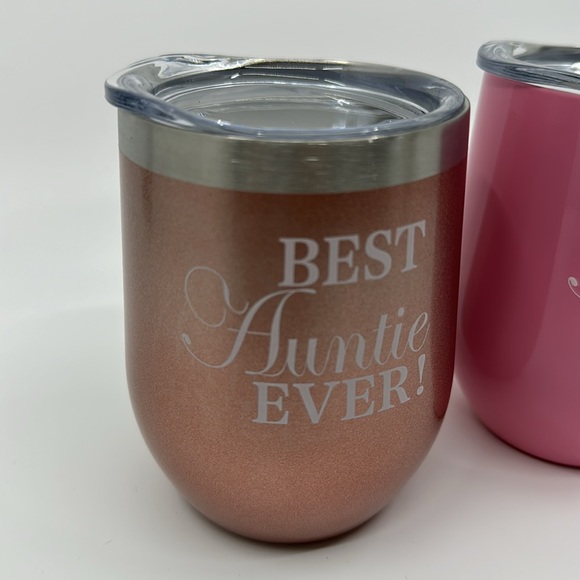 👩‍🦳👸 NEW BEST AUNTIE EVER ! Metal cup set of two - Picture 3 of 8